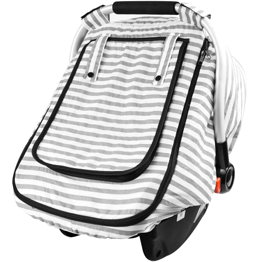 Vaxaape kick-proof car seat canopy offers secure baby coverage.