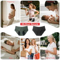 VAYLUX heavy-flow panties back view with full coverage for night use.
