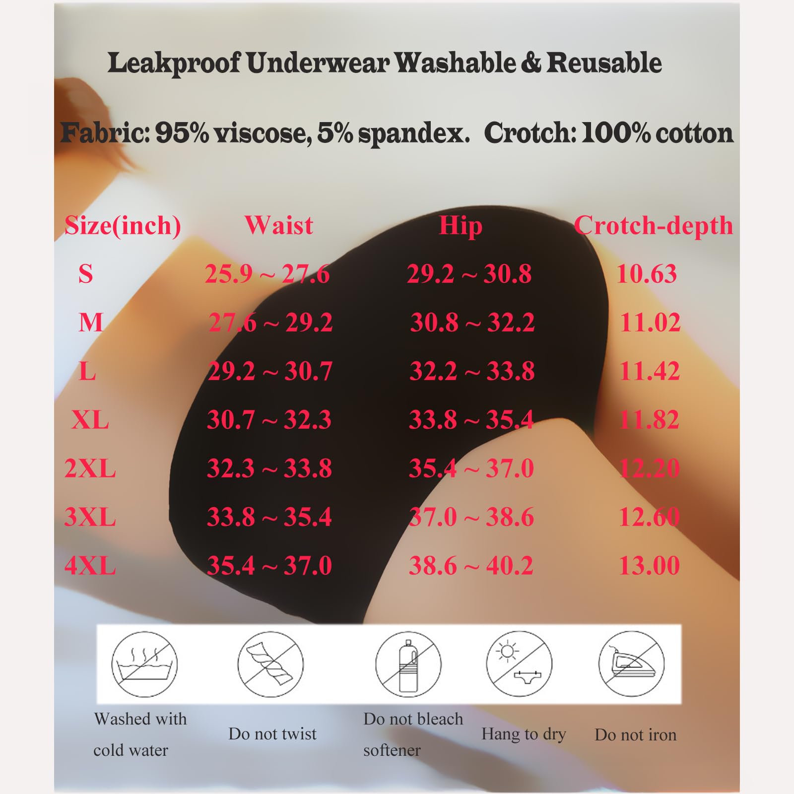 VAYLUX sustainable washable underwear reduces waste and is gentle on skin.