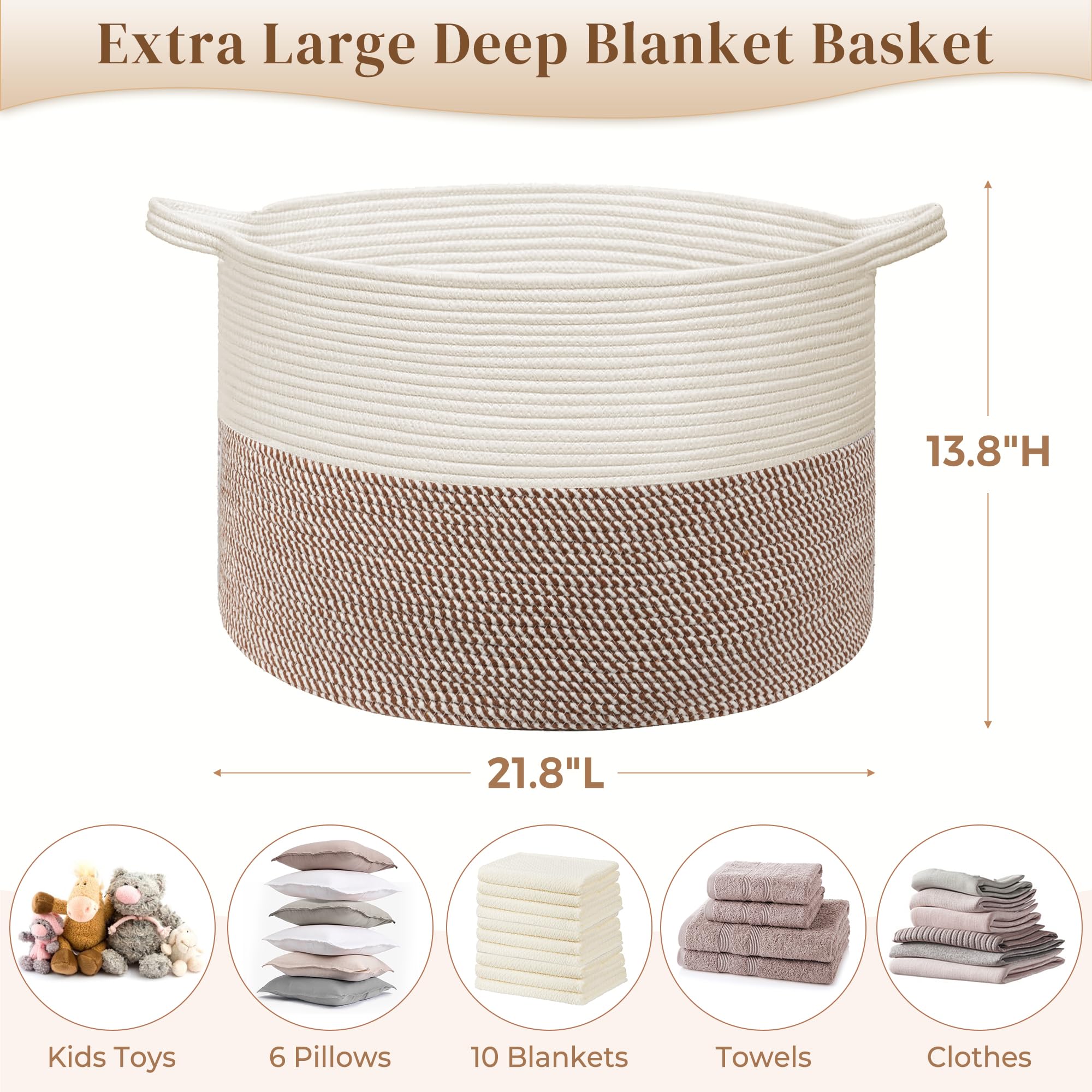 Vazpalas 83L capacity basket suitable for baby toys and laundry.