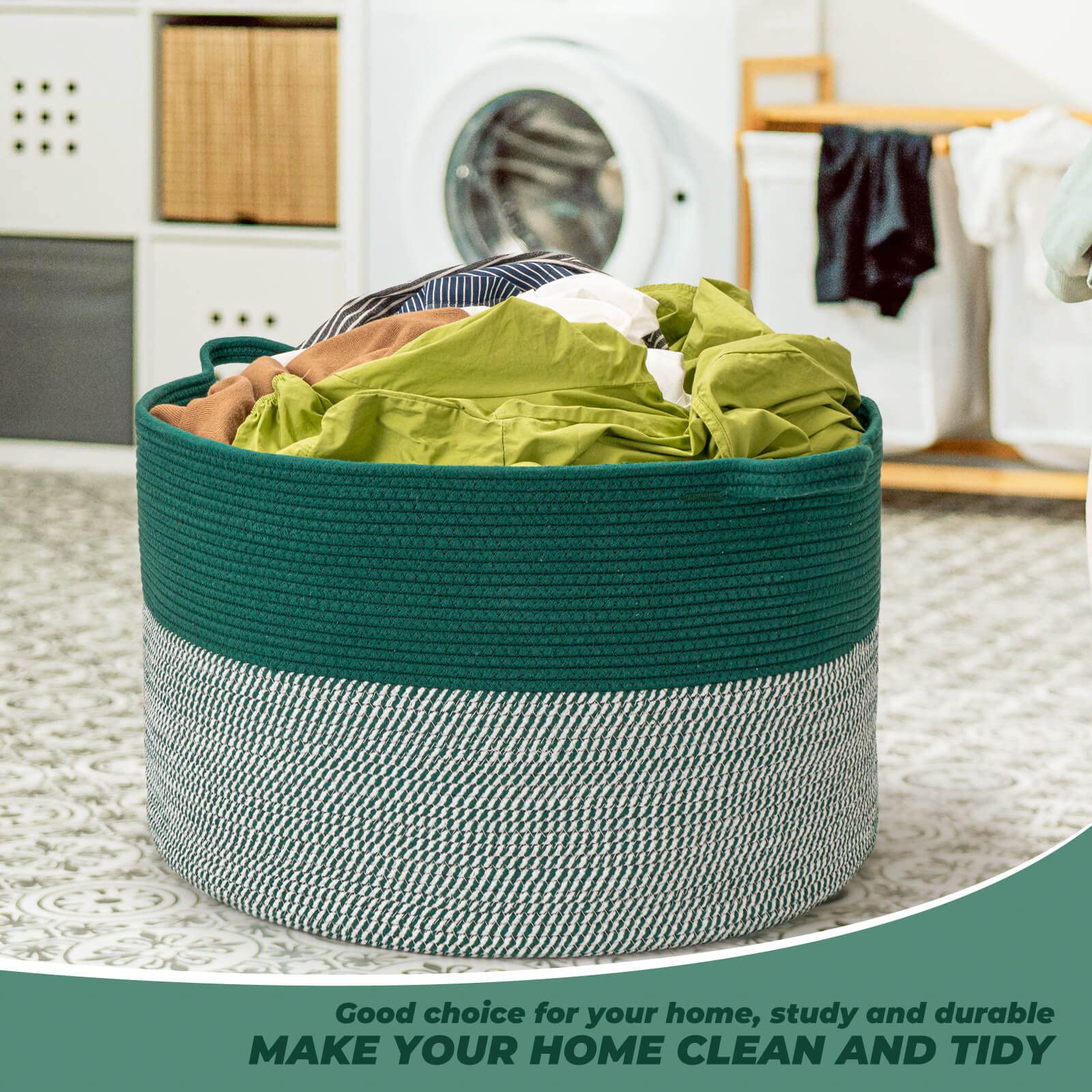 Vazpalas baby-toy rope basket keeps toys organized and accessible for kids.
