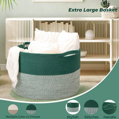 Vazpalas decorative rope basket adds warm style to the living room.