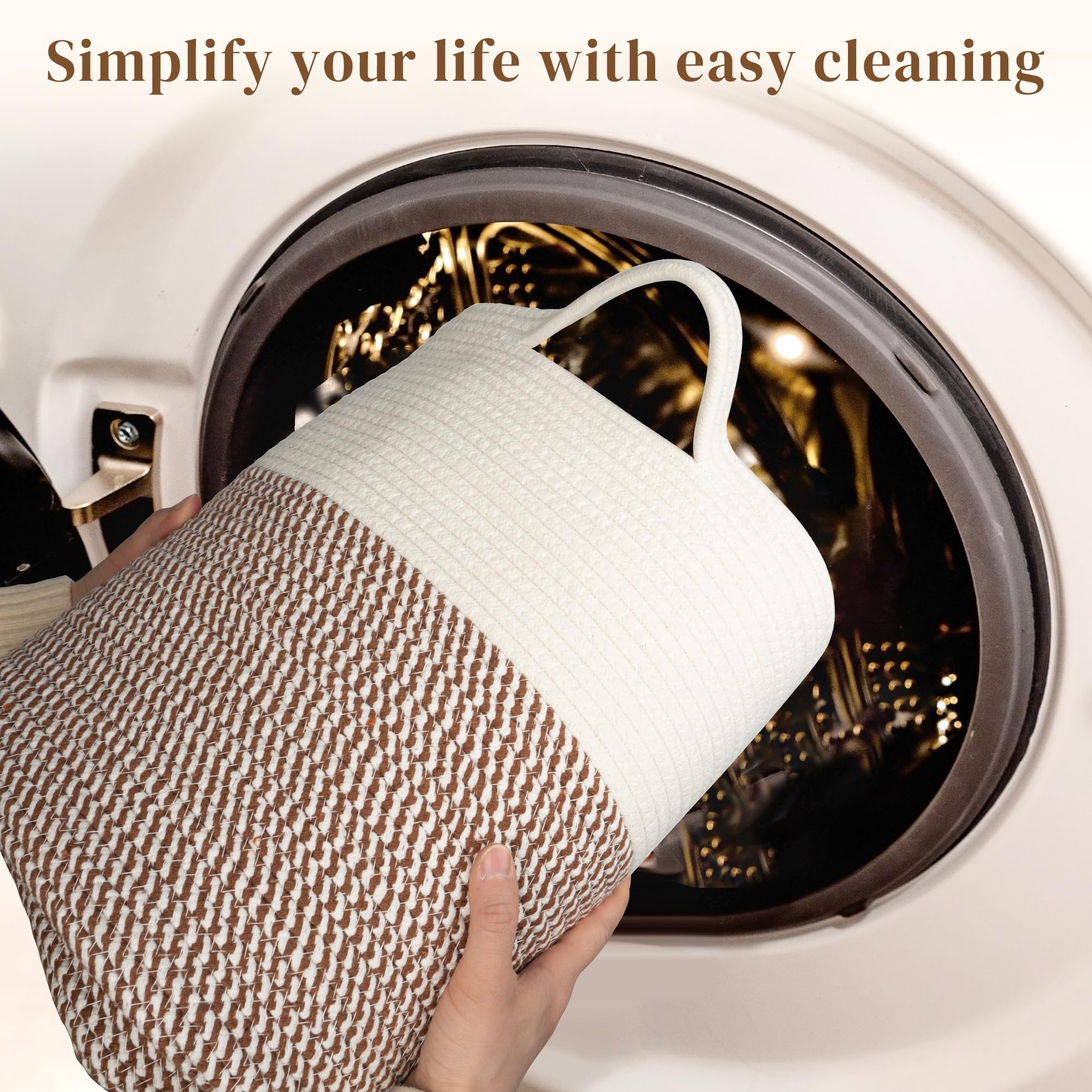 Vazpalas soft cotton rope basket safe for kids and pets.