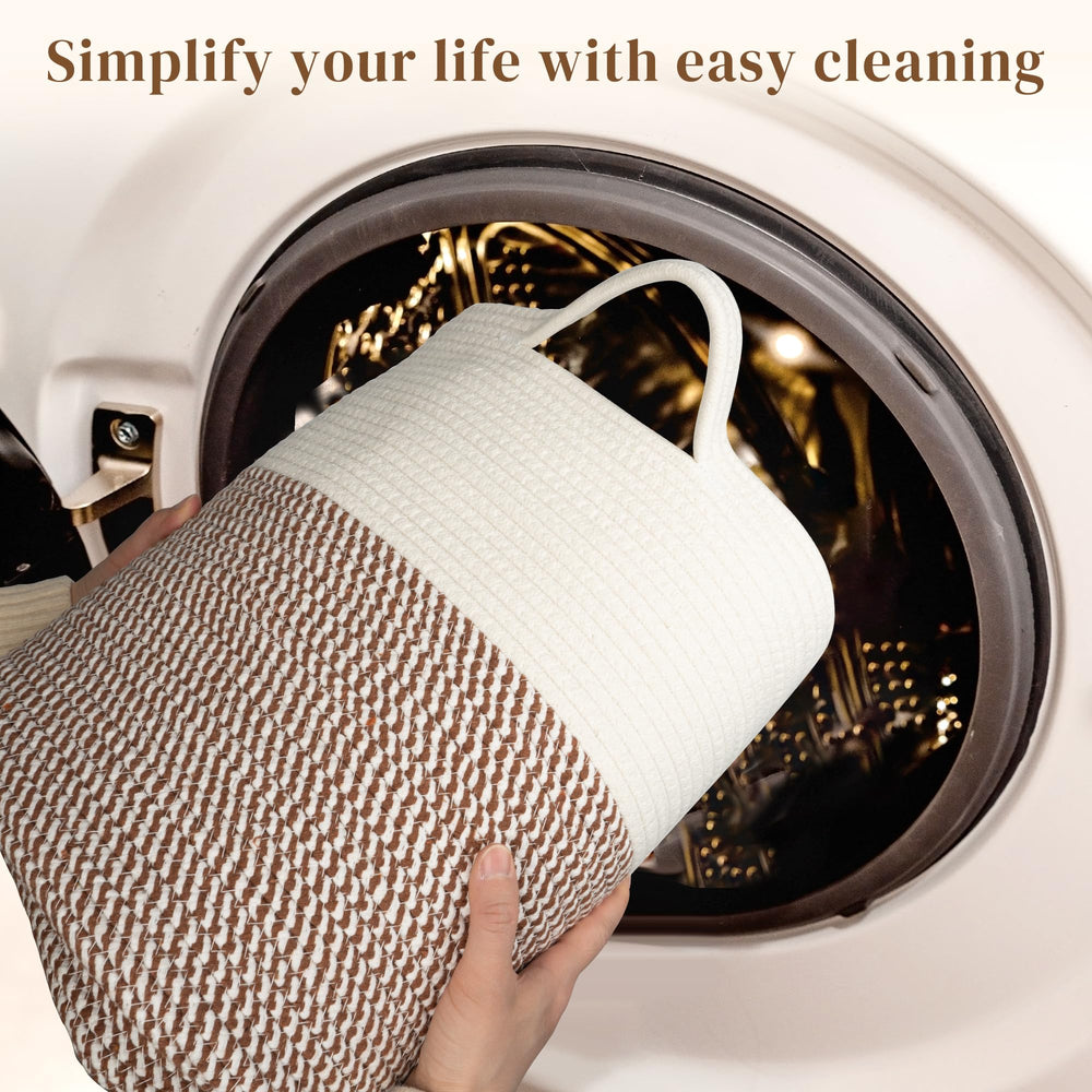 Vazpalas soft cotton rope basket safe for kids and pets.
