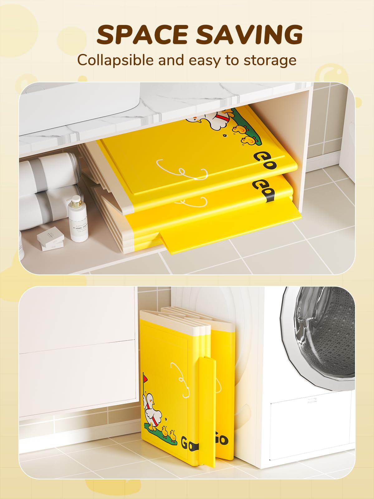 VBABY folded size fits small spaces and travel bags