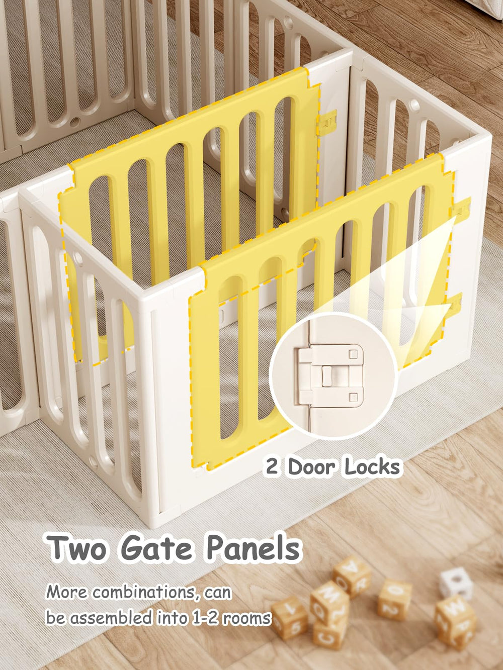 VBABY playpen is quick to assemble and wipe-clean