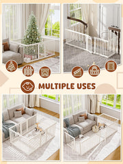 VBABY playpen safety details with anti-slip cups and smooth edges.