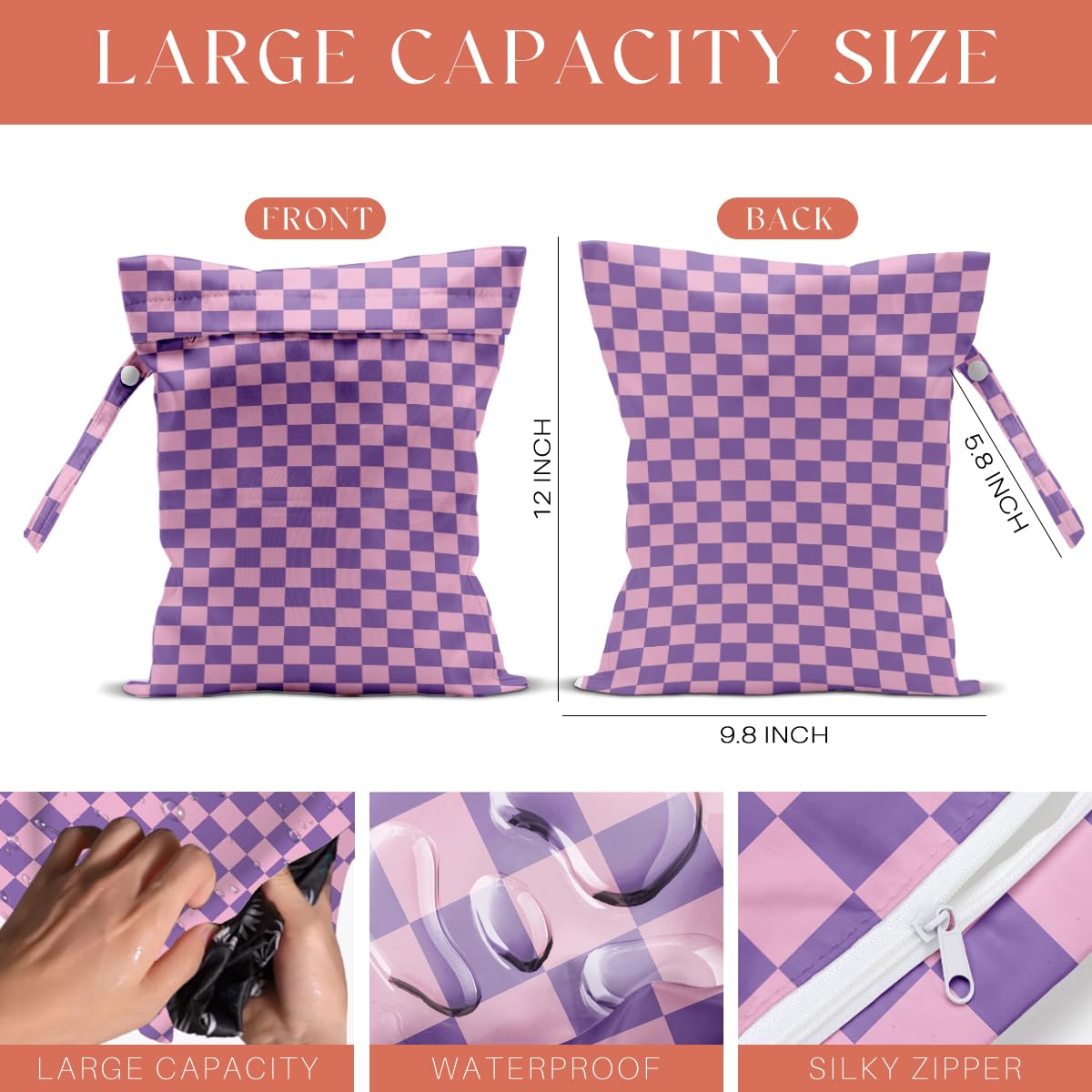 VBCVBGFH colorful checkered pattern adds style to travel gear.