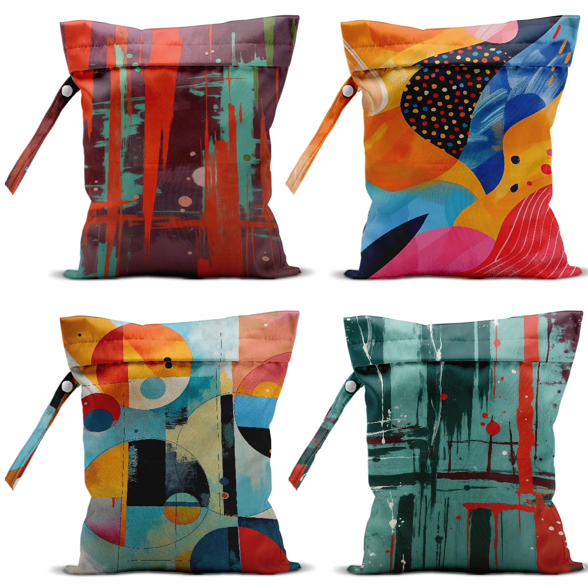 VBCVBGFH 4-pack wet bag set for travel organization and mess containment.