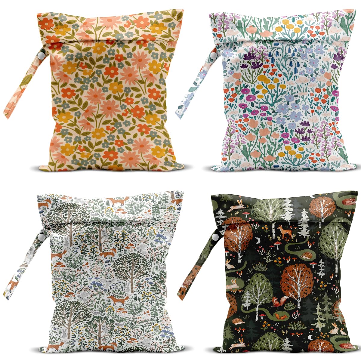 VBCVBGFH forest fox wet bag for travel and organization, waterproof and reusable