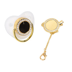 VBESTLIFE bling pacifier with decorative clip for easy access and style.