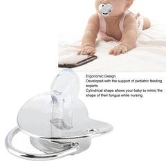 VBESTLIFE chain clip secures the pacifier to clothing or stroller.