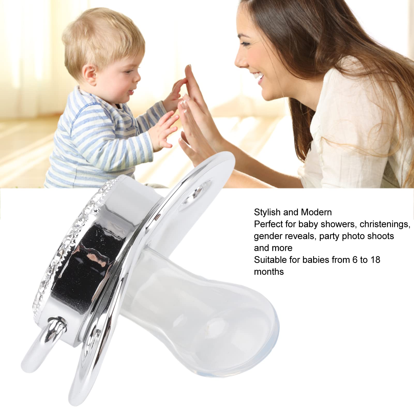 VBESTLIFE photo cover frames memories while keeping the pacifier handy.