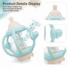 Vbglmya 2-in-1 rattle and teether encourage baby-led exploration.