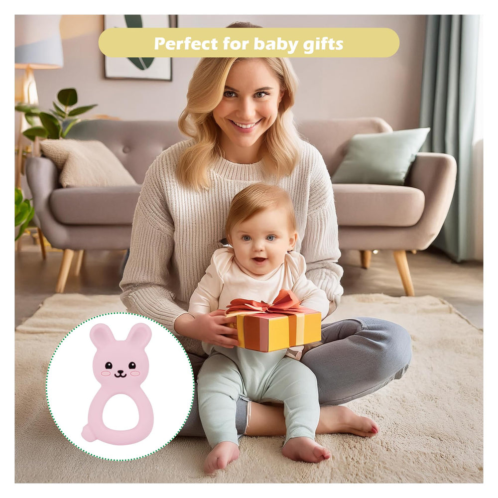 Vbglmya Baby Bunny Teether gift-ready packaging for new parents.