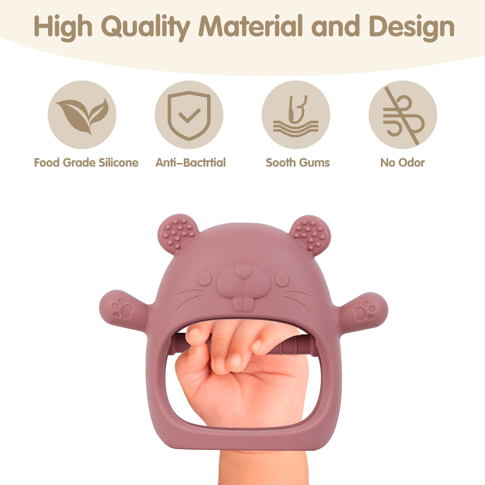 Vbglmya groundhog teether dishwasher safe for quick cleanup
