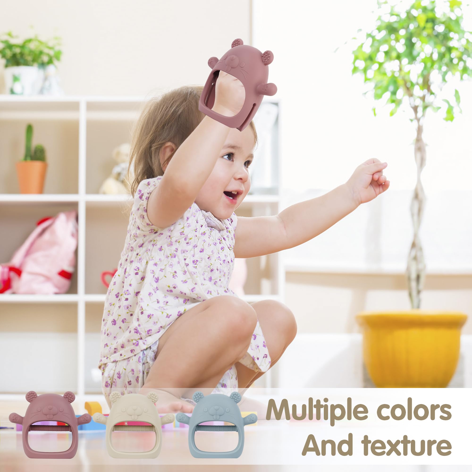 Vbglmya groundhog teether features a seamless one-piece design