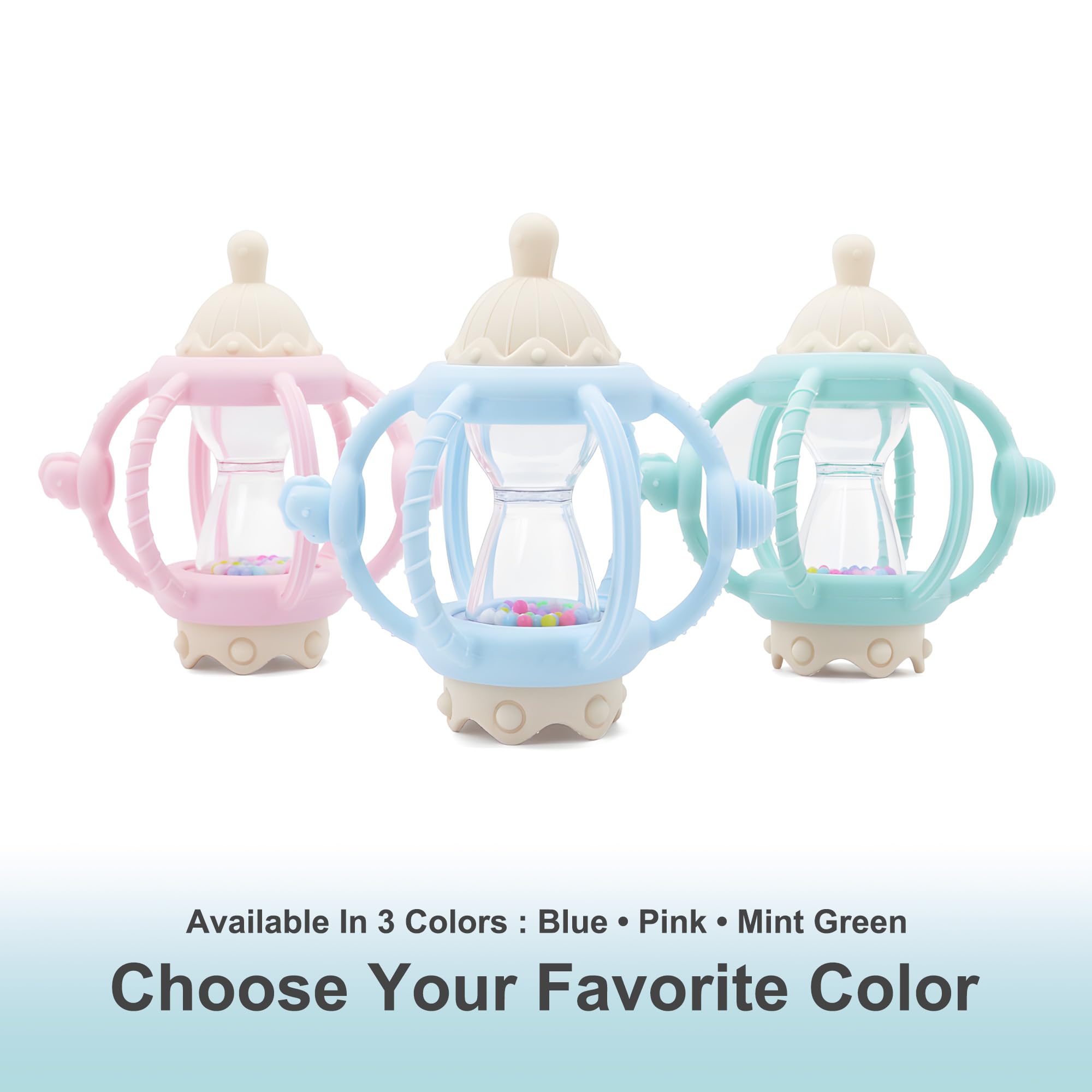 Vbglmya soft textures and rounded edges soothe tiny hands during play.