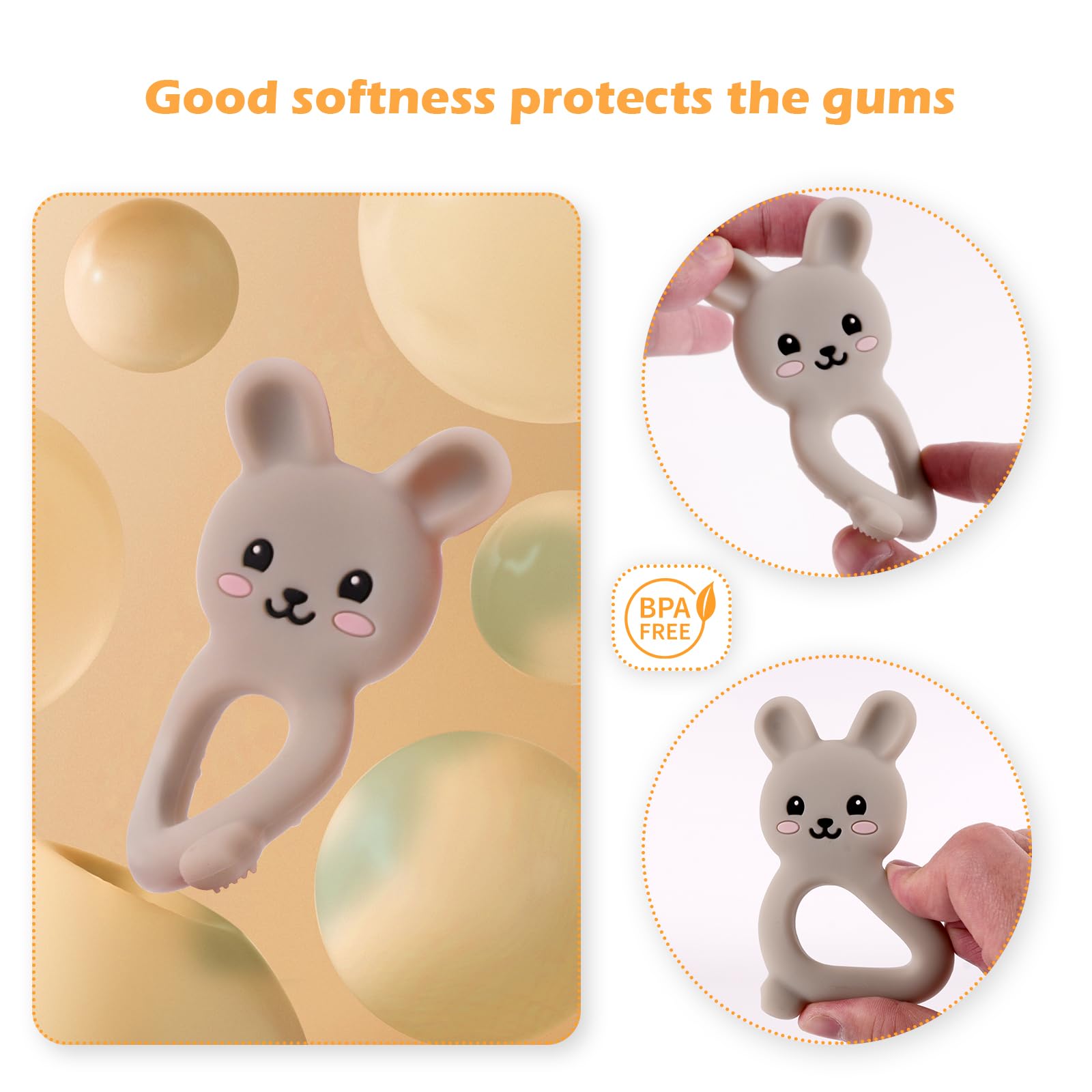 Vbglmya teether dishwasher-safe for quick cleaning