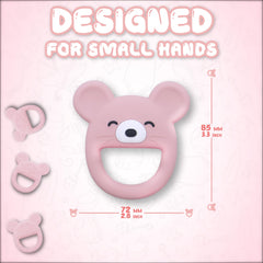 VBRS soft silicone teether made for safe gentle chews on delicate gums.