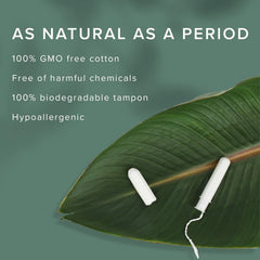 Veeda tampon featuring a compact BPA-free applicator for easy insertion.