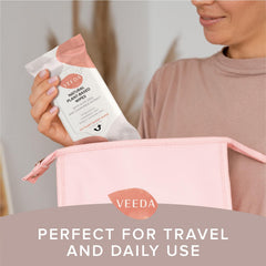 Veeda fragrance-free and alcohol-free wipes for pure daily freshness