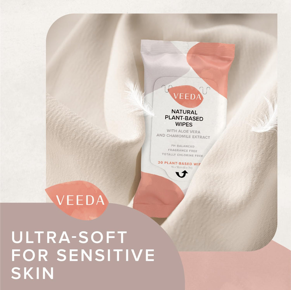 Veeda pH-balanced hypoallergenic formula for sensitive skin comfort