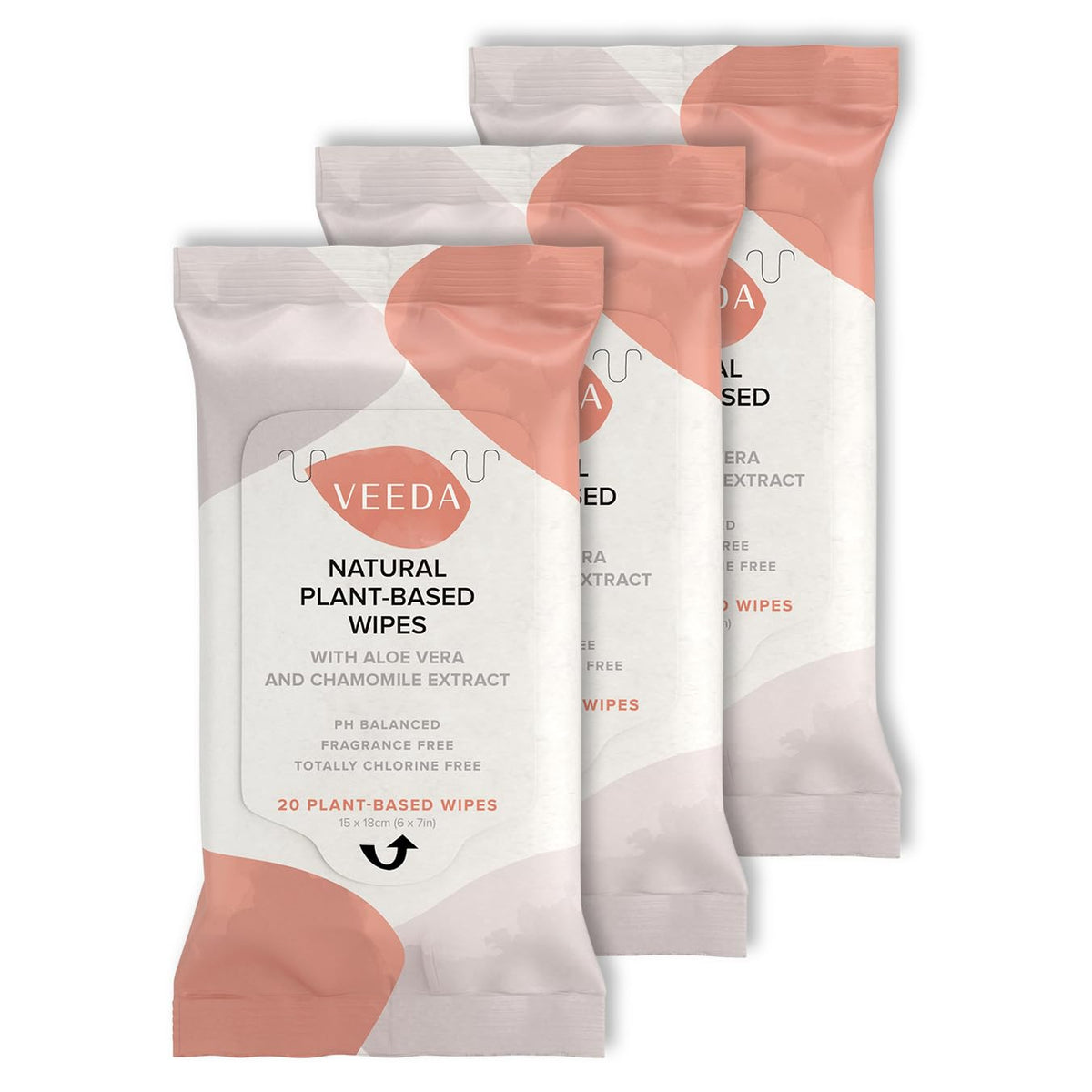 Veeda travel-size feminine wipes for convenient cleansing on the go