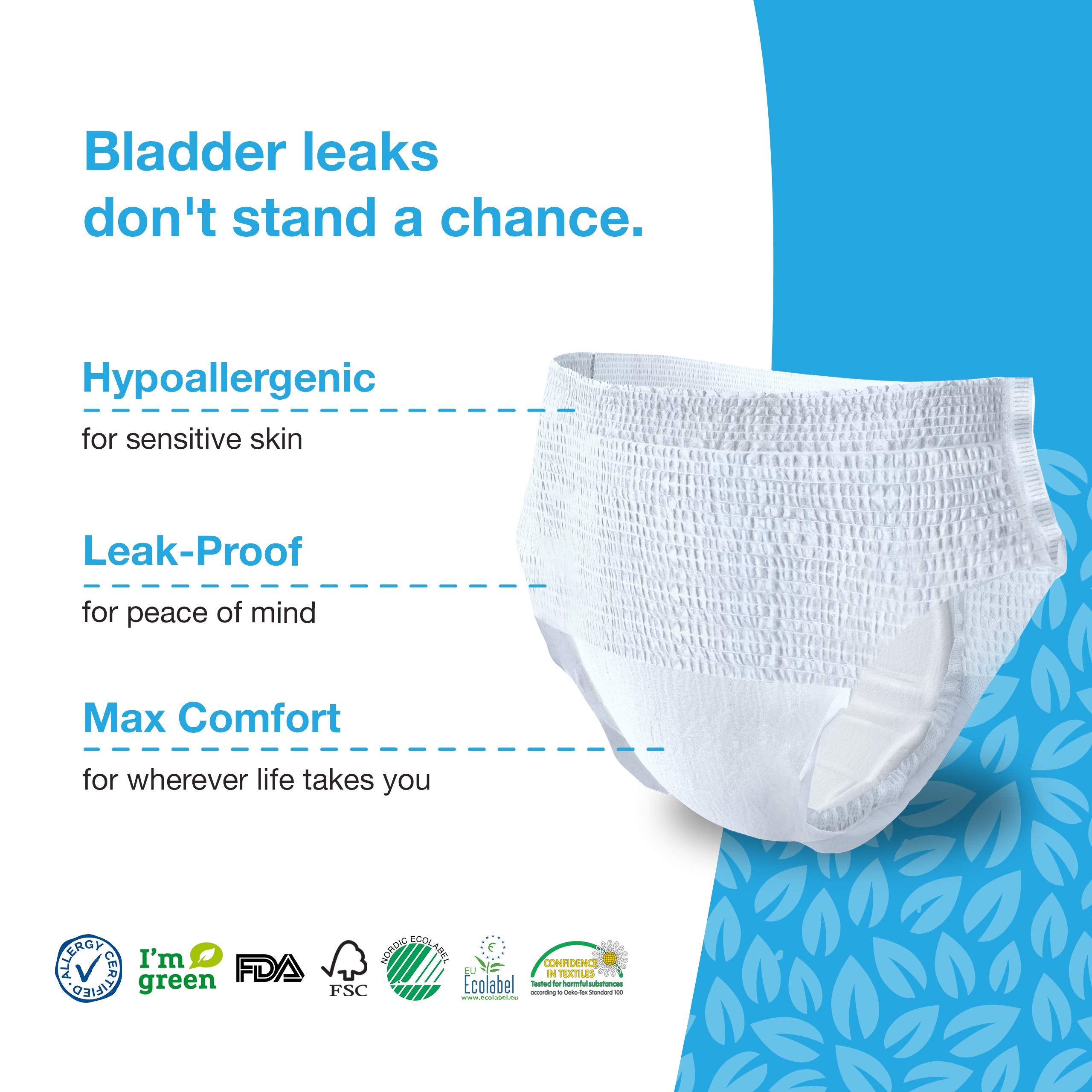 Close-up of Veeda bio-core absorbent for quick fluid lock and odor control