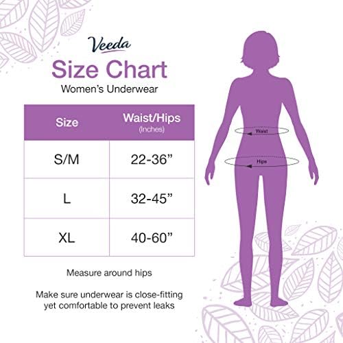 Veeda Natural Underwear anti-leakage cuffs visible for secure containment