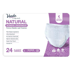 Veeda Natural Underwear on a model showing discreet daily protection