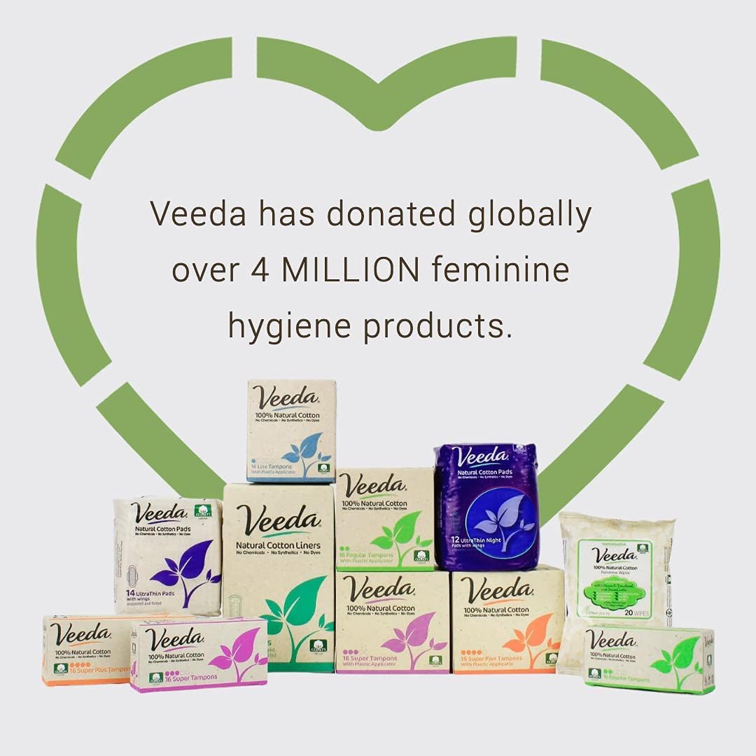 Veeda chlorine- and toxin-free materials provide cleaner comfort.