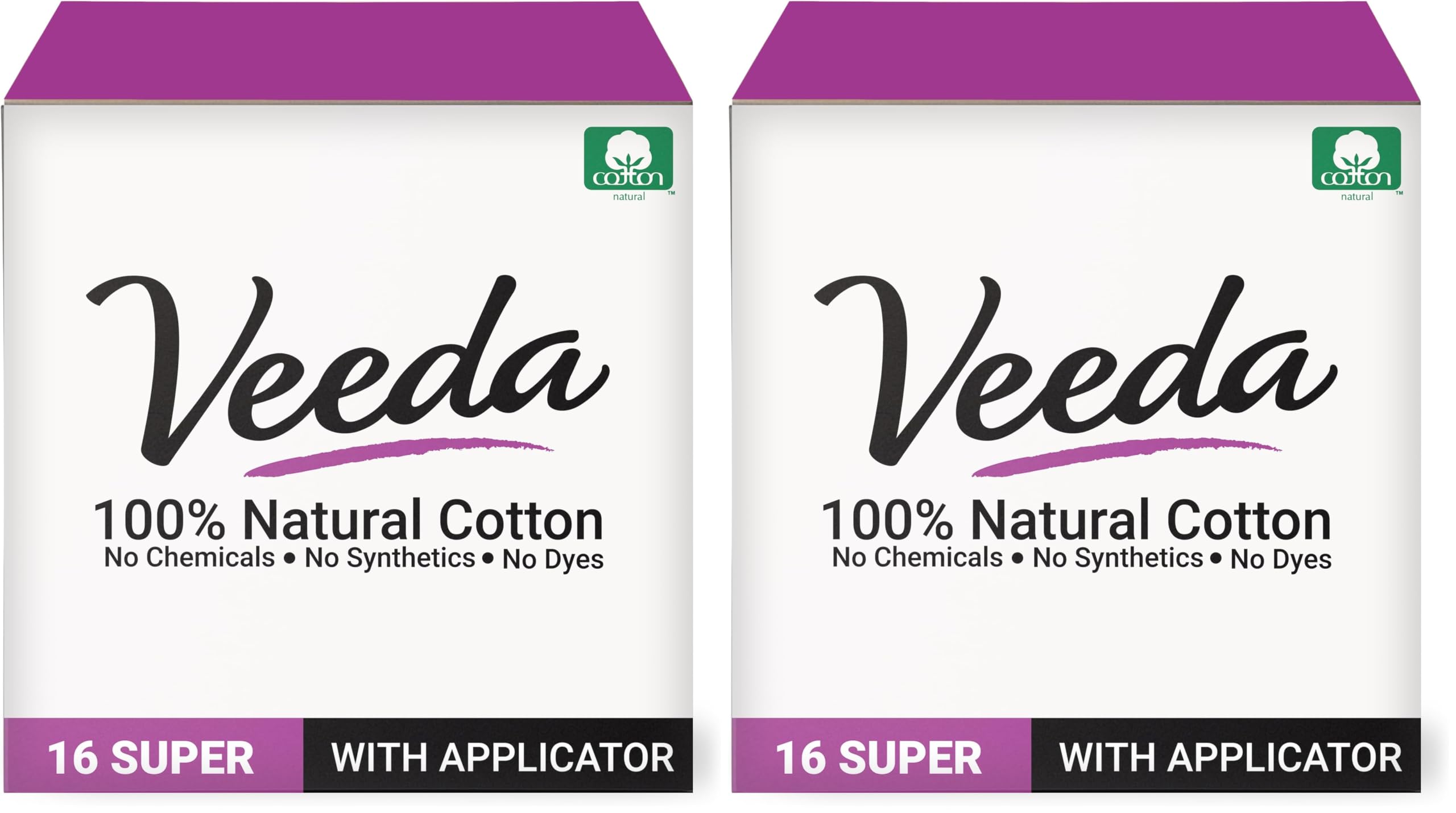 Veeda natural cotton tampons pack for pure comfort during your cycle.