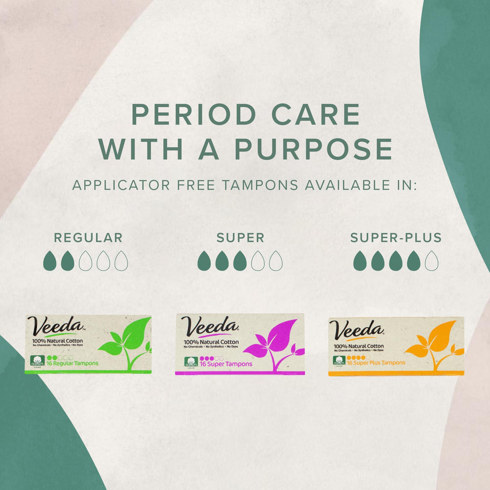 Veeda tampon produced in ISO 4001 compliant facilities for sustainability.