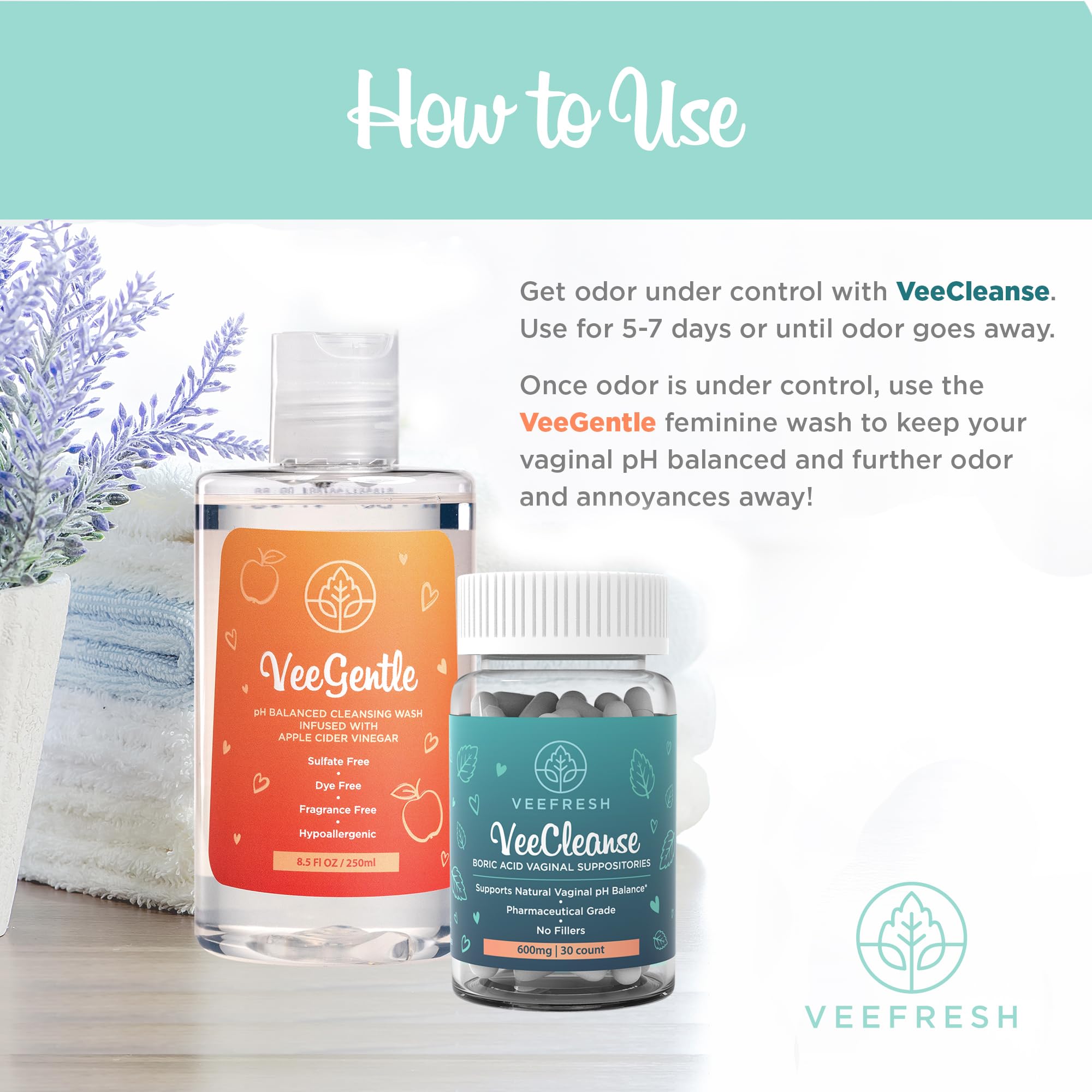 VeeFresh apple cider vinegar wash foamy lather