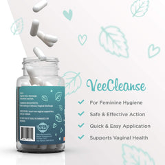 VeeFresh Veecleanse boric acid with pH balance focus for everyday freshness.