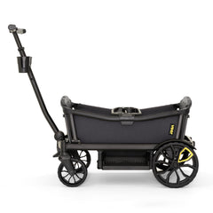 Veer Cruiser XL demonstrates all-terrain durability on rugged terrain for family adventures.