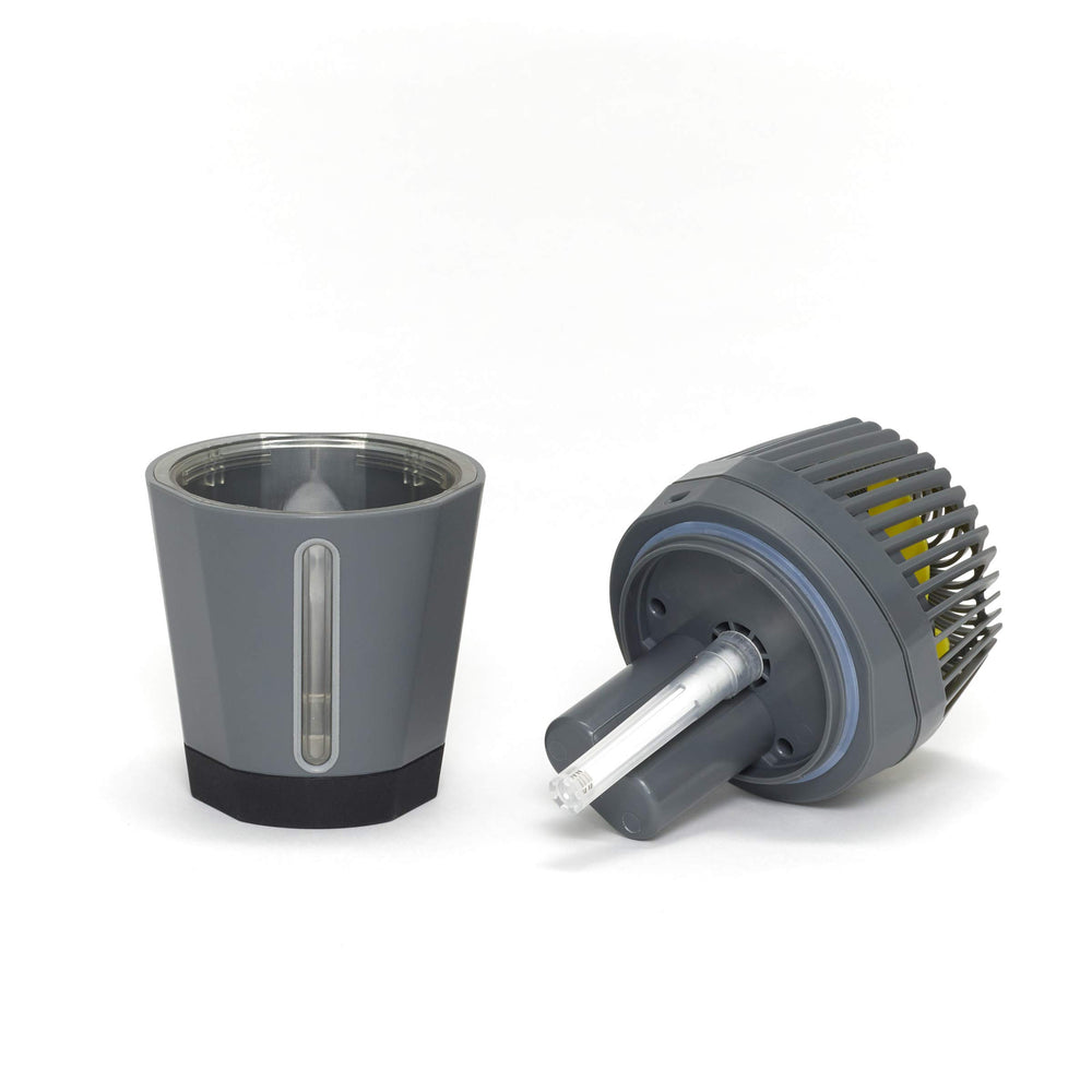 Veer misting fan 250ml reservoir for quick, easy refills.