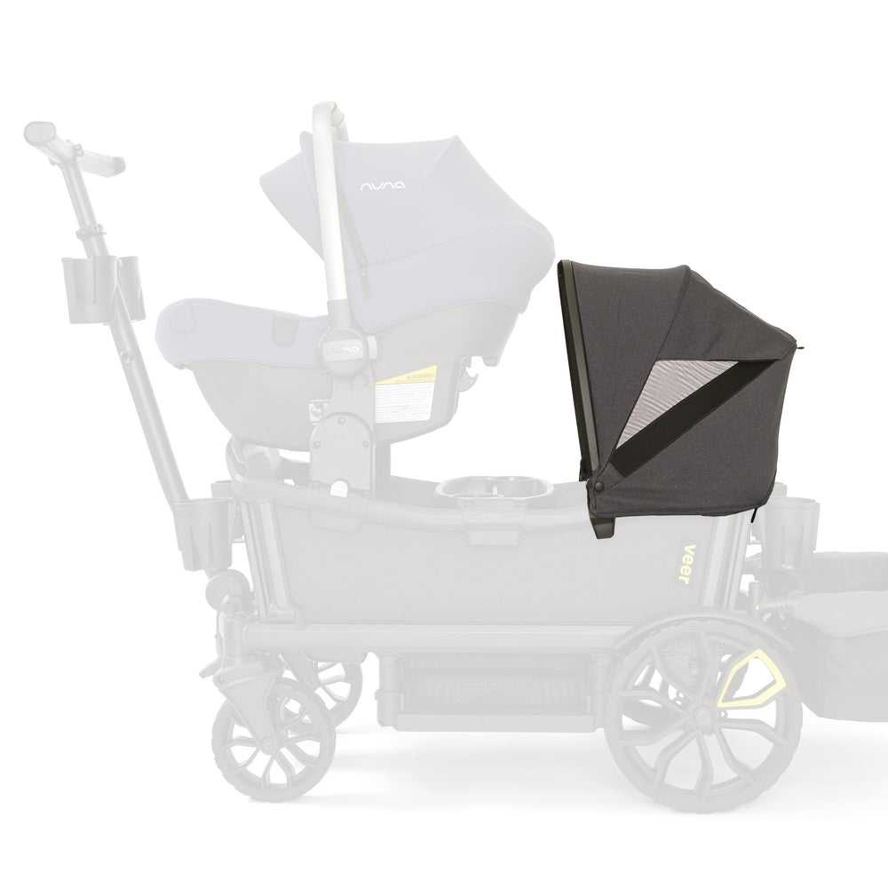 Napper compatibility enables a cozy rest stop for little travelers with Veer canopy.