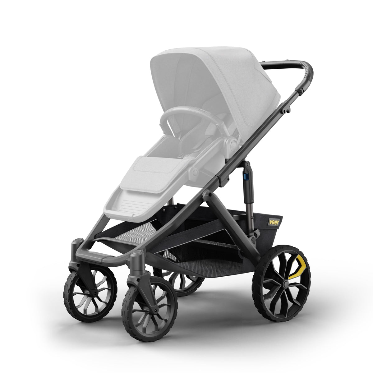 Veer Switchback &Roll frame front-angle on rugged terrain for stability