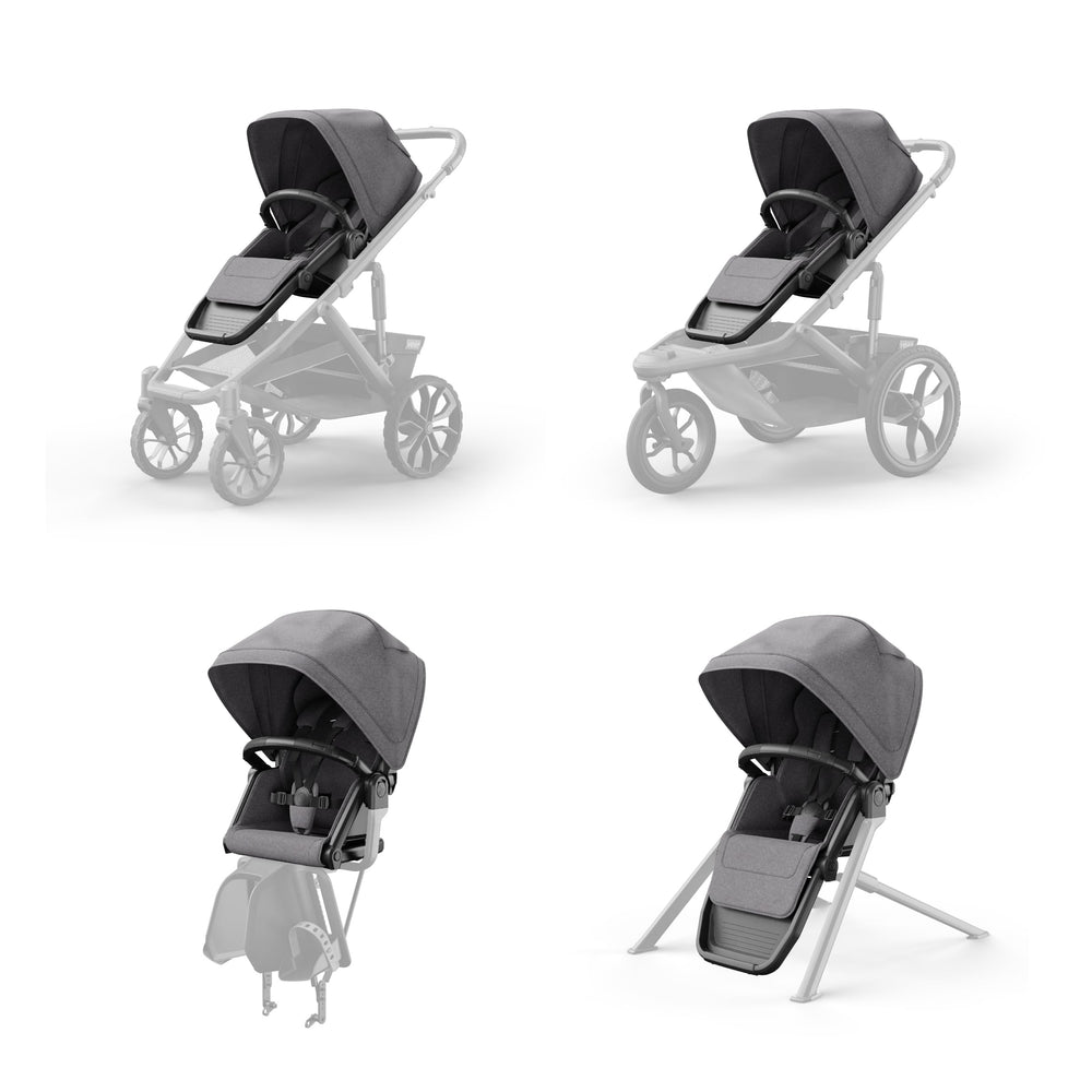 Veer Switchback Seat being assembled with simple one-click attachment