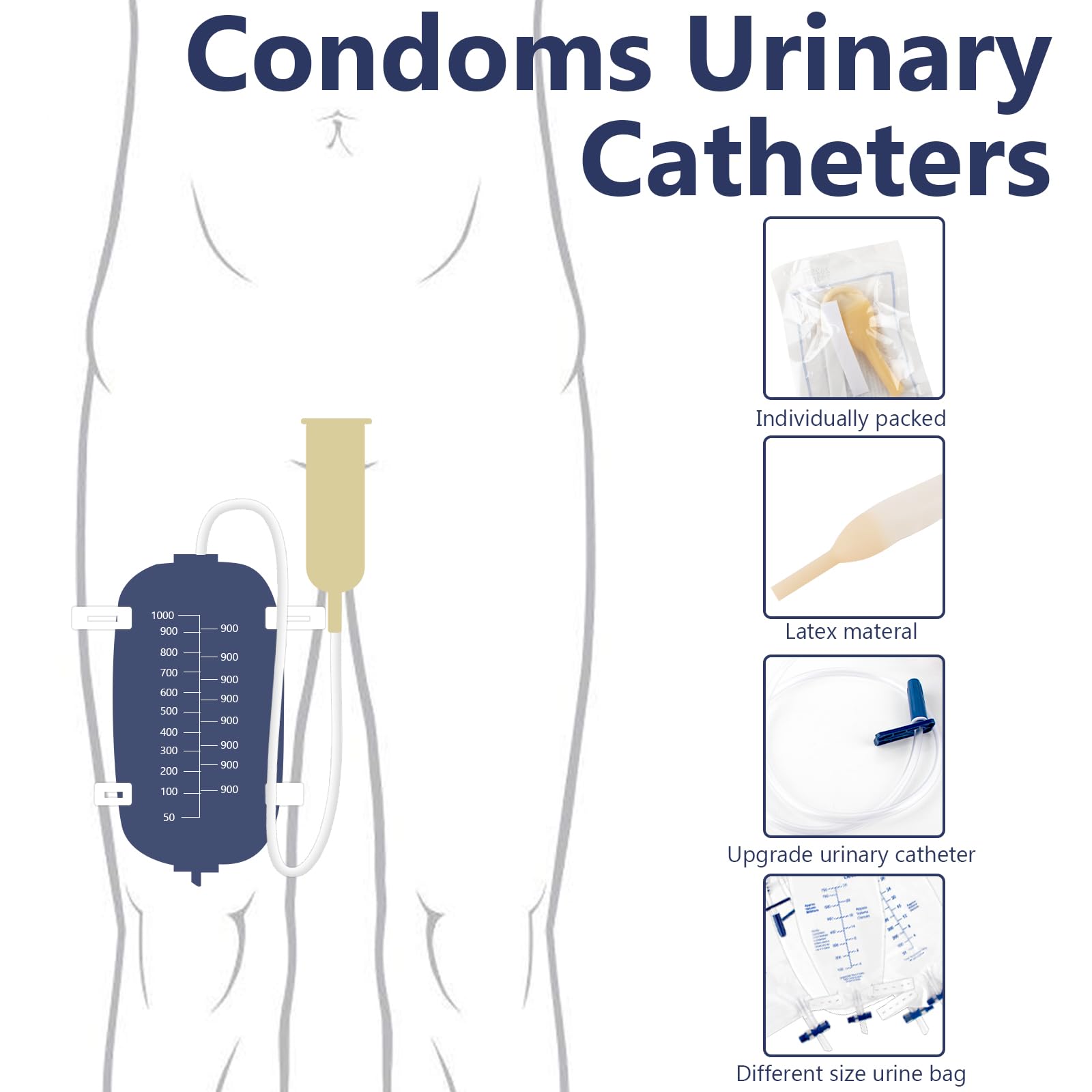 VEEVIIY 1500 ml leg bag designed for medium needs.