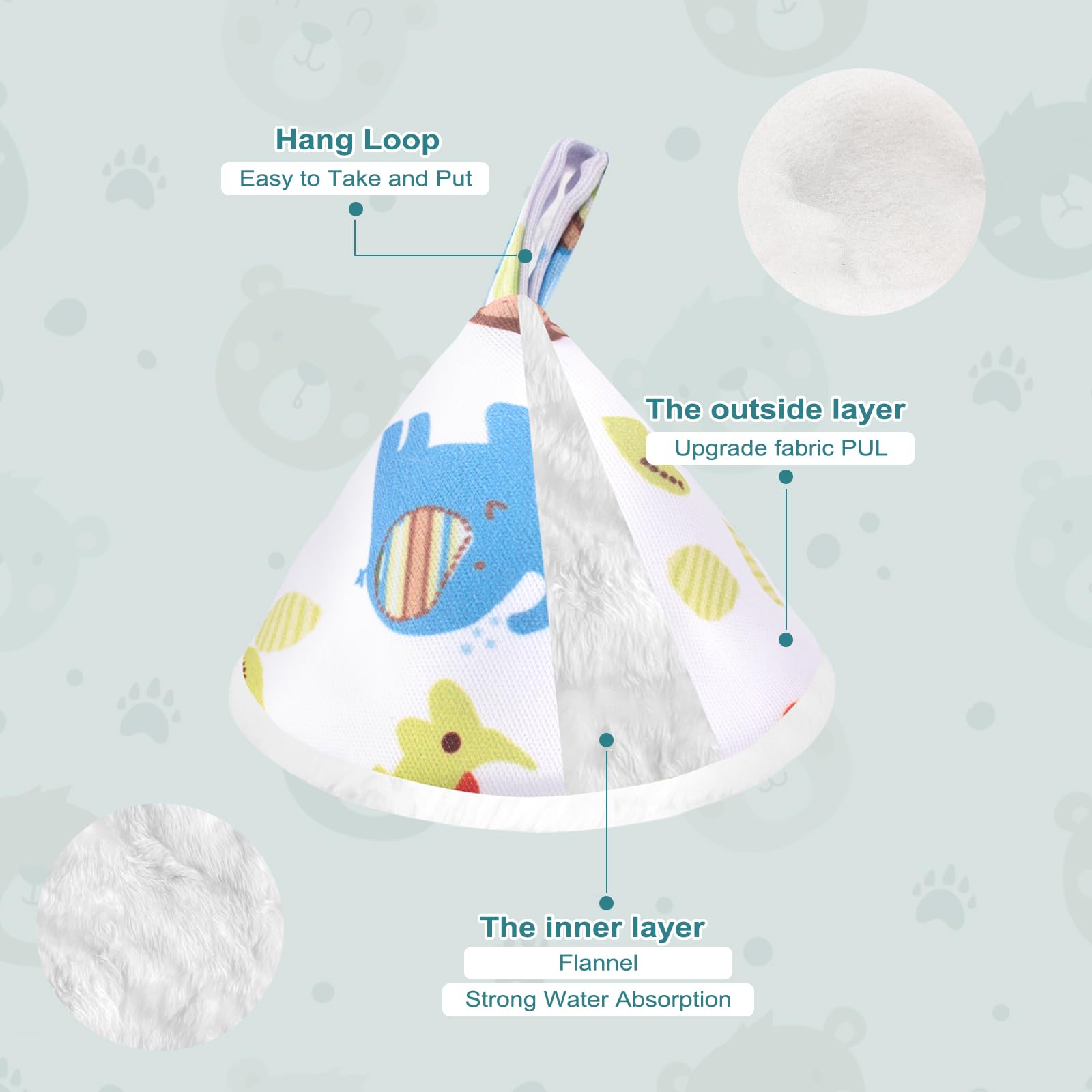 VEEVIIY washable and reusable pee covers for quick, clean diaper changes.