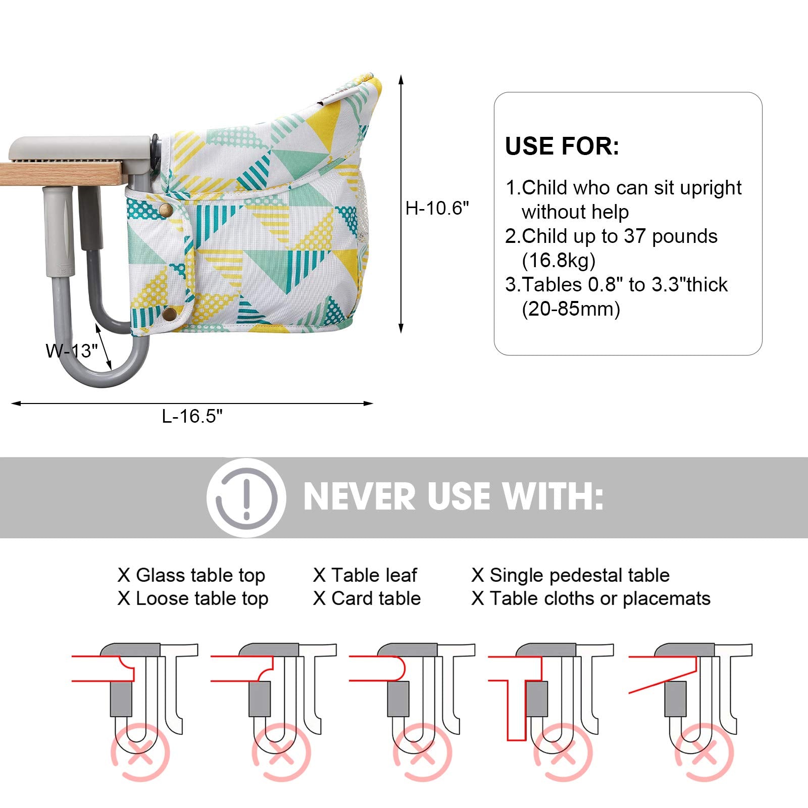 VEEYOO travel-friendly high chair supports family meals anywhere