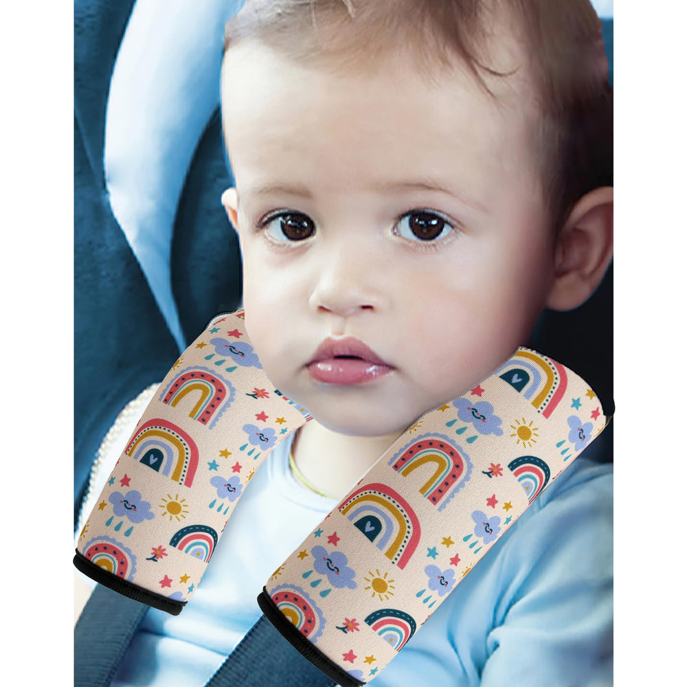 VegaPunkLab car-seat belt pad in soft comfort fabric reduces friction