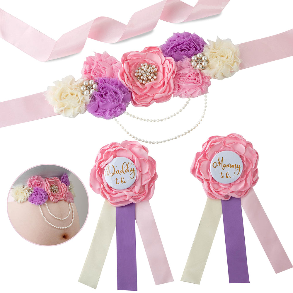 Vemonllas daddy-to-be corsage pin for stylish gender reveal photos.