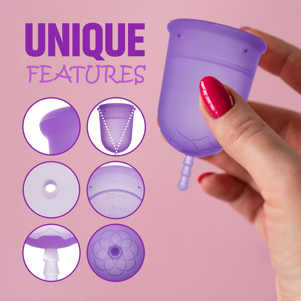 Venus Cup easy insertion and removal with soft silicone design.