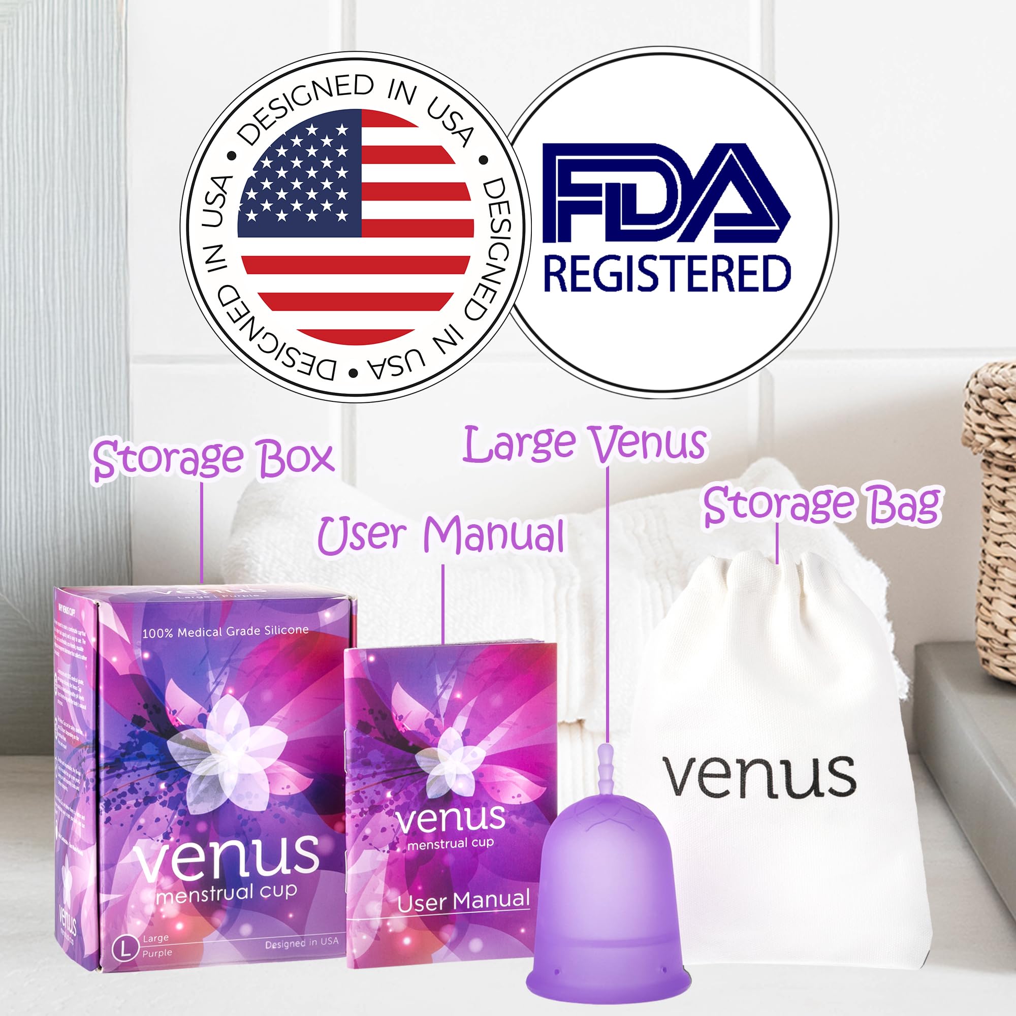 ISO certified Venus cup ensures reliable quality control and user confidence.
