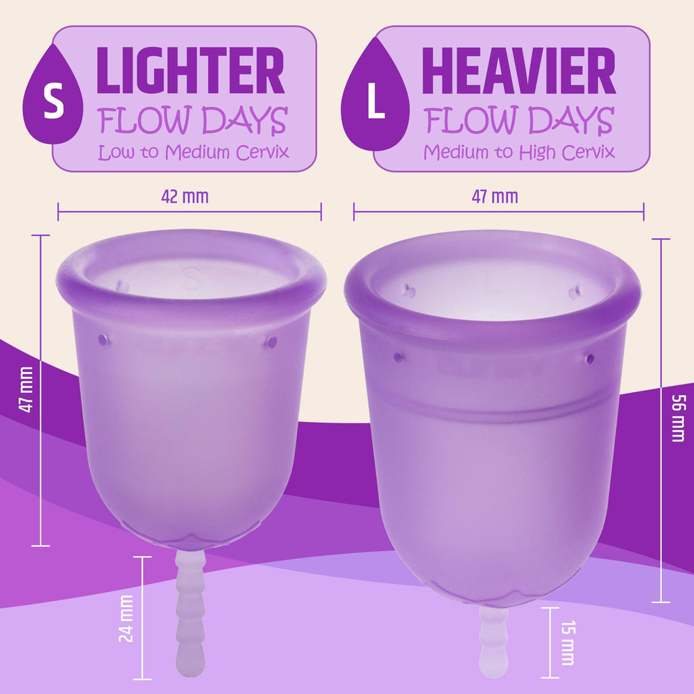 Venus Cup soft silicone folds easily for comfy insertion.