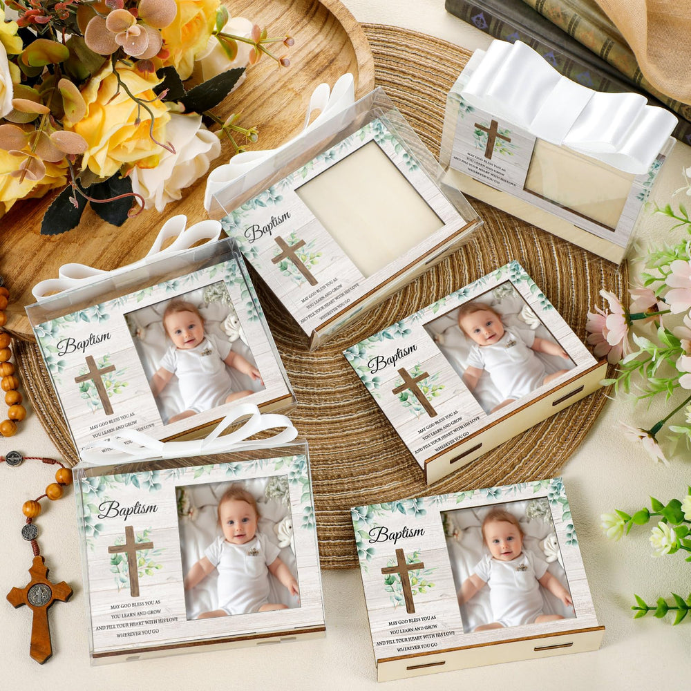 Vercraft white satin bow accents frames for elegant gifting